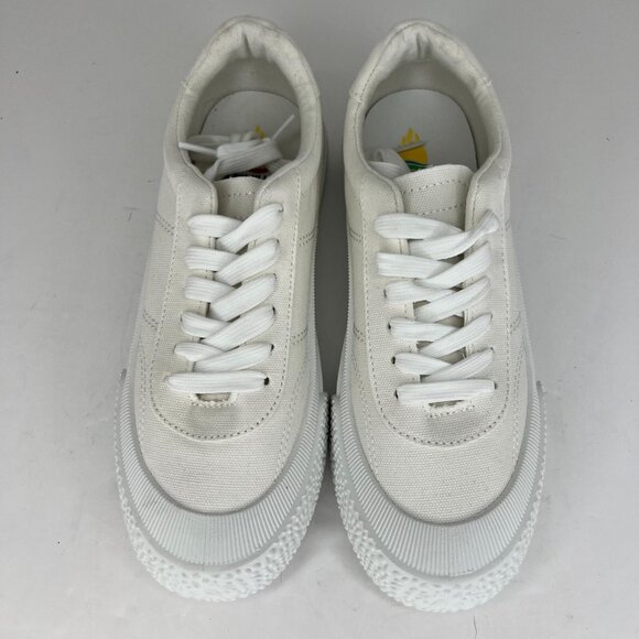 Womens 194309 Marsha White Low Top Canvas Cap Toe Lace Up Size 9 M Sneakers - Picture 4 of 9